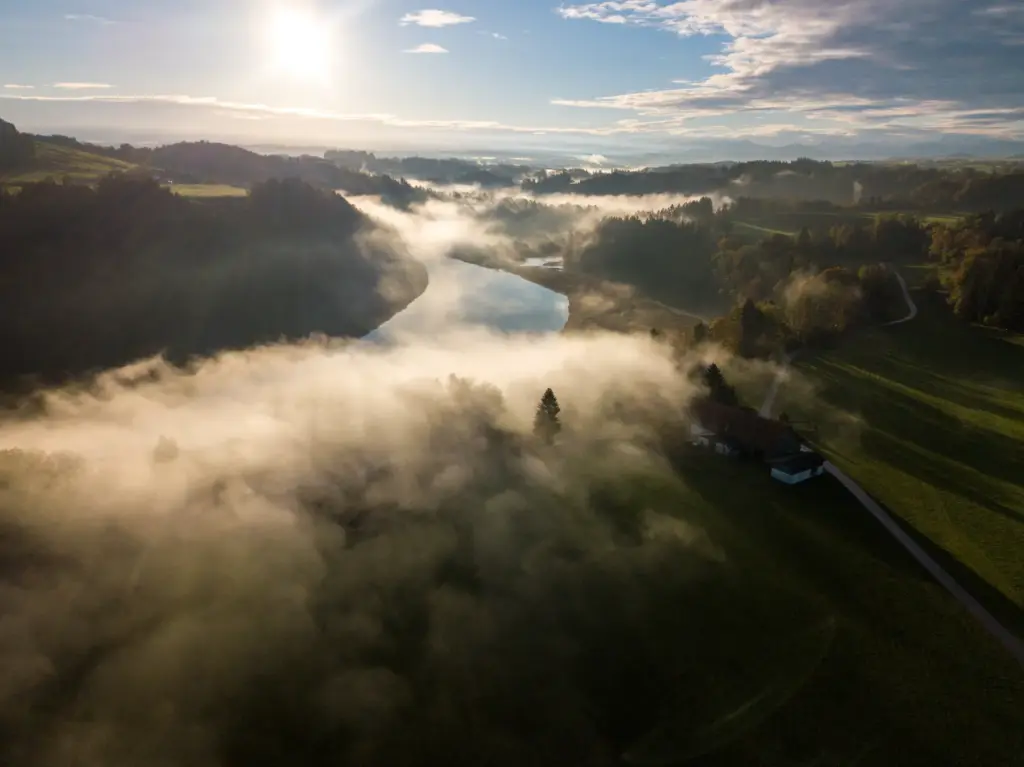 Morgennebel über dem Illertal