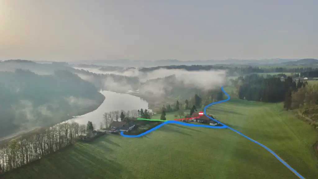 Die Iller im Morgennebel